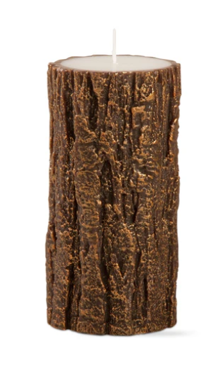 Gilded Tree Bark 3x6 Candle