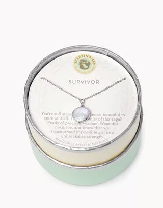 SLV Necklace Survivor Coin SIL