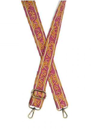 1.5" Pink Yellow Abstract Guitar Strap