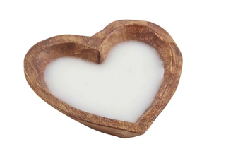 Natural Heart Wood Candle