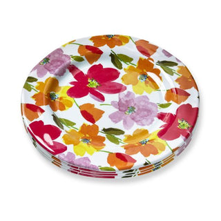 Springtime Floral Melamine Salad Plate Set of 4