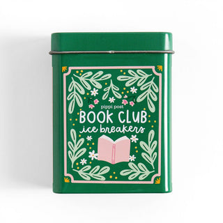 Book Club Ice Breakers Game - Deck of Cards + Storage Tin