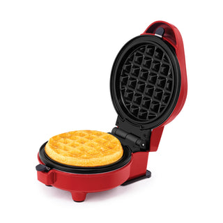 HOLSTEIN 3-IN-1 PERSONAL WAFFLE MAKER, GRILL, GRIDDLE RED