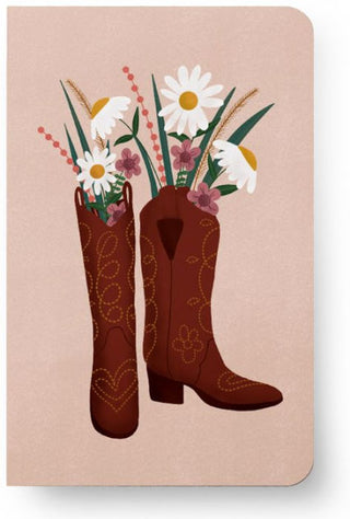 Boots And Flowers Notebook