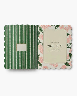 2027 Pink Hydrangea 12-Month Academic Appointment Notebook