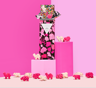 Pink Elephants Animal Cookies Dark Chocolate Bar