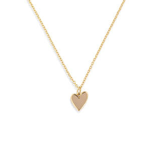 Love You Floral Card and Gold Heart Necklace