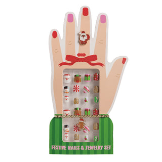 Christmas Nails & Jewelry Set