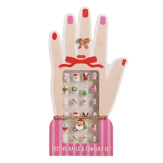 Christmas Nails & Jewelry Set