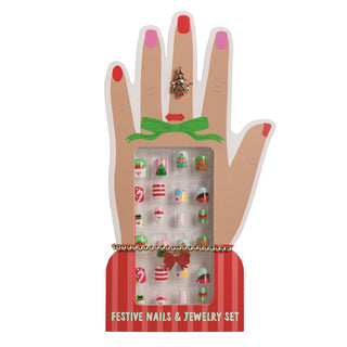 Christmas Nails & Jewelry Set