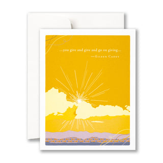 You Give & Give Thank You Card