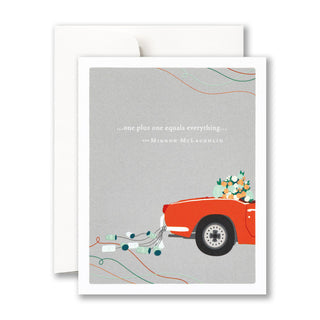 One Plus One Wedding Card