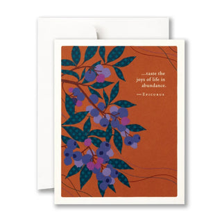Taste The Joys Of Life Birthday Card