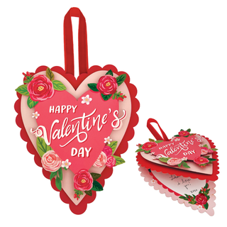 Mini Valentines Heart Card (10 Heart Greeting Cards)