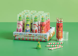 Christmas Colored Pencils & Eraser