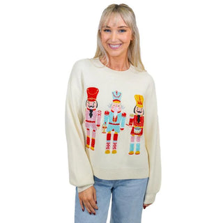 Whimsy Nutcracker Crew Neck Sweater