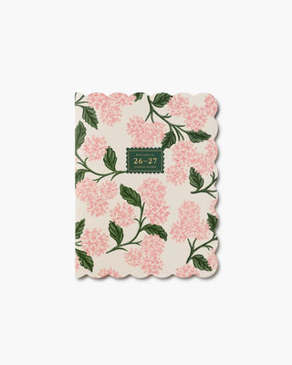 2027 Pink Hydrangea 12-Month Academic Appointment Notebook