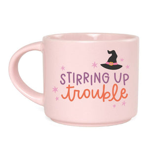 Stirring Up Trouble Halloween Witch Large Ceramic Coffee Mug