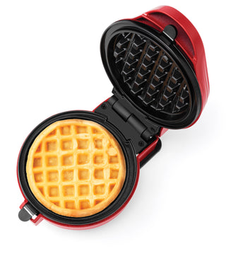 HOLSTEIN 3-IN-1 PERSONAL WAFFLE MAKER, GRILL, GRIDDLE RED