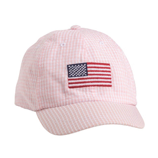 Pink American Flag Embroidered Hat