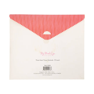 Triple Heart Tissue Garland