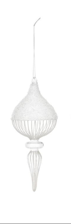 Crystal Beaded Finial Ornament