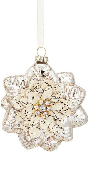 Mercury Glass Tulle Paper Ornament