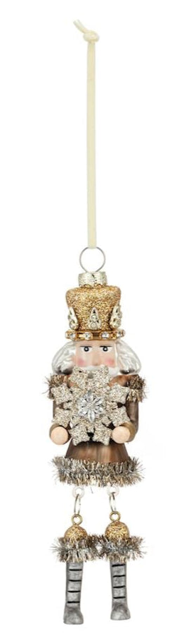 Nutcracker Blown Glass Ornament