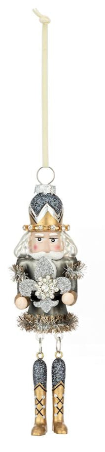 Nutcracker Blown Glass Ornament