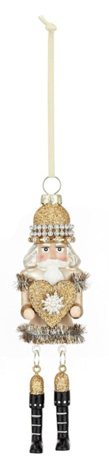 Nutcracker Blown Glass Ornament