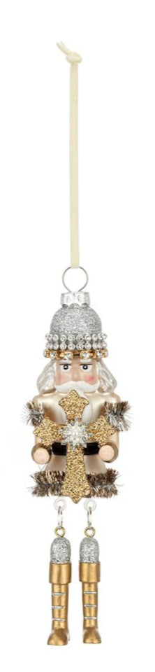 Nutcracker Blown Glass Ornament