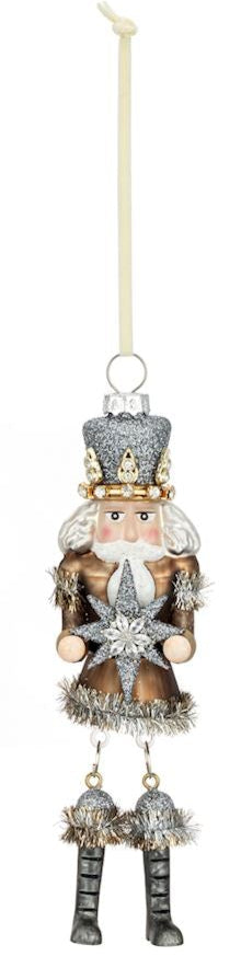 Nutcracker Blown Glass Ornament