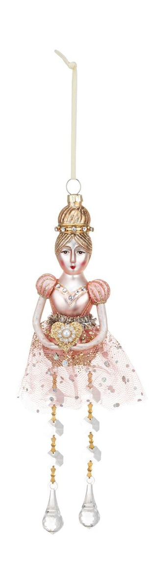 Ballerina Nutcracker Blown Glass Ornament