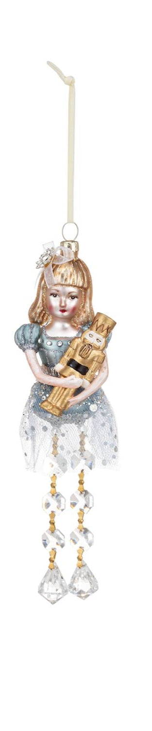Ballerina Nutcracker Blown Glass Ornament