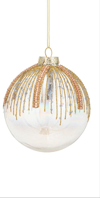 Glass Sparkly Round Ornament