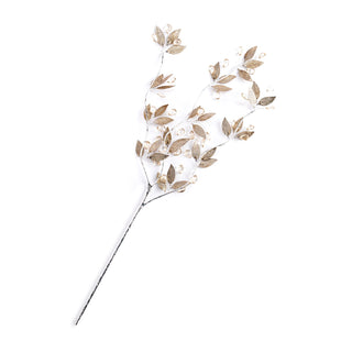 Gold Leaves & Berries Pick