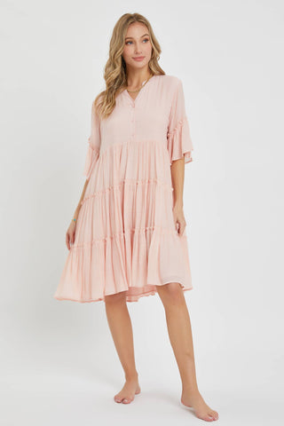 Tiered Shirt Dress