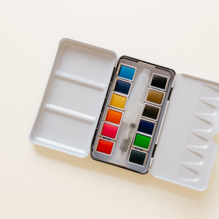 12 Color Mini-Travel Watercolor Paint Palette