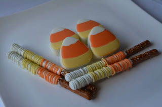Fall and Halloween Candy Corn shaped Chocolate Oreo