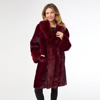 Evelyn Faux Fur Shawl Coat