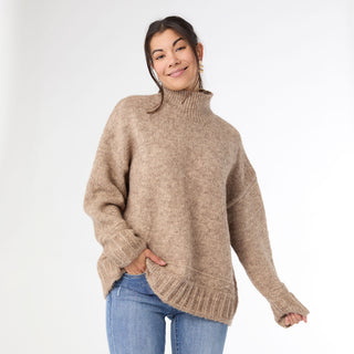 Joyce Marled Long Sleeve Mock Neck