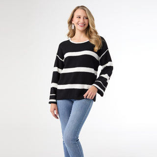 Carolyn Crew Neck Striped Sweater