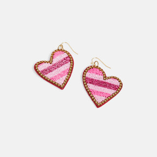 Heart Beaded Earrings