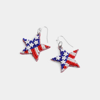 Beaded Star Earrings