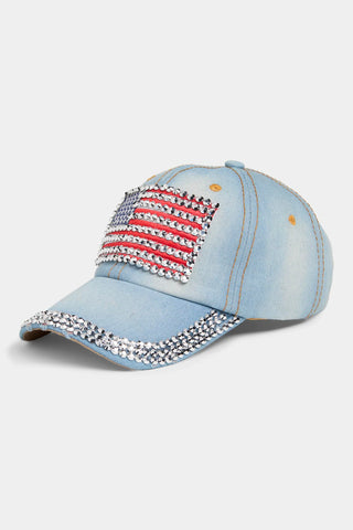 Bedazzled Flag Hat