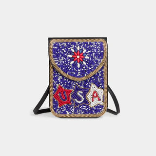 Artisan Beaded Americana Crossbody
