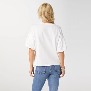 Camille Top with Pearl Puff Sleeve