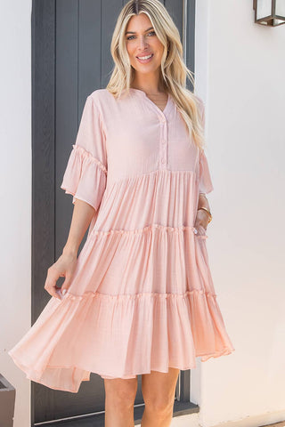 Tiered Shirt Dress