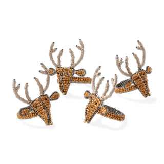 Reindeer Napkin Ring Set