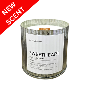 Sweetheart Valentine's Day Rustic Vintage Wood Wick Candle